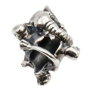 Authentic Trollbeads Circus Elephant Sterling Silver Bead – Retired